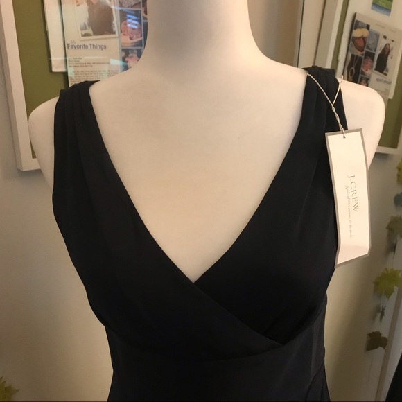Jcrew navy vneck midi dress NWT - Picture 2 of 6